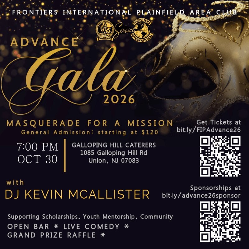 Advance Gala 2026: Masquerade for a Mission flyer